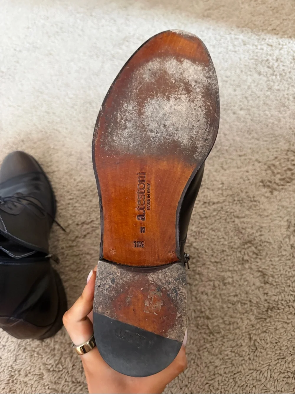 a. testoni real leather